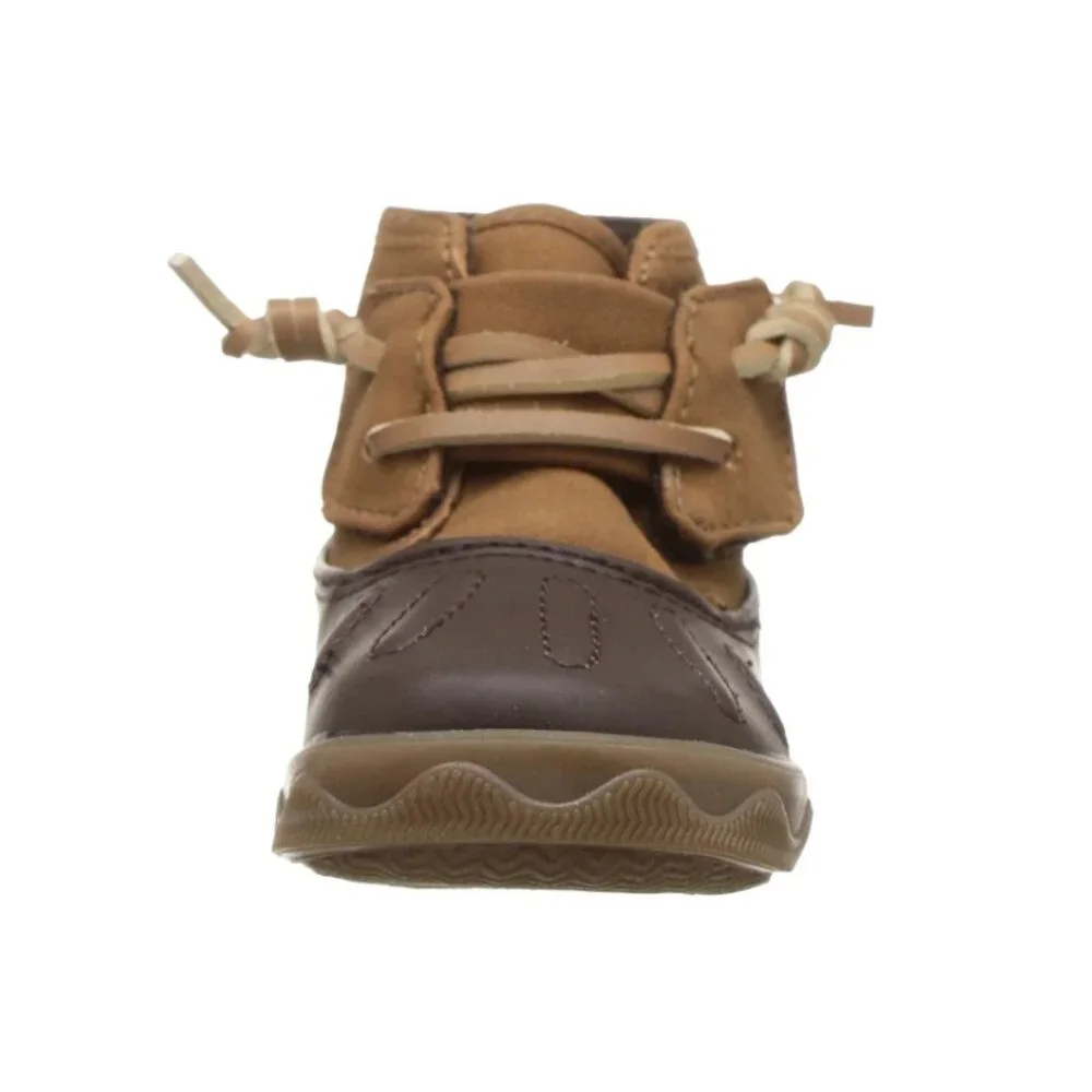 NWT Sperry Baby Size 2 Icestorm Crib Shoes Duck Boot Brown & Tan - Unisex (ABBA)
